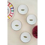 tabakevi Tabak Evi Kelebek Altın Yaldızlı İstifli Kase 6x2cm 30cc 4 Lü Çok Renkli
