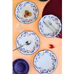 tabakevi Tabak Evi Porselen Tulip Fulya Pasta Takımı Rimli 21cm 4 Kişilik 4 Parça Fly4ptprs1157