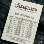 Tabakhanem Erkek Siyah Hakiki Deri Şişme Mont | Dik Yaka Kapitone Ceket - L
