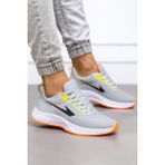 Taban Kalın Düz Gri Sneaker Ayakkabı Kadın Spor Erkek Spor Bez Ayakkabı - 38