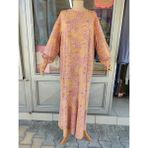Taban Rengi Lila Örme Balık Model Elbise - 40 - 42 - Lila - Turuncu