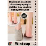 #Tabanlık Boy Uzatıcı Ortopedik Ayakkabı Tabanlık Jel Konforlu Gizli Rahat Silikon Topuk Yükseltici