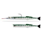 Tabaş D1 Balıkçılık Iğne Balığı Cazibesi G Deniz Nehir Batan Yumuşak Cazibesi Pike Tuna Silikon Yem Esnek Kuyruk Olta Takımı 130MM/12.2G No:1--No:02 - 01