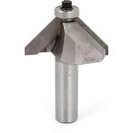 Tabaş Düz Matkap Deliği 45 Derece Gümüş Tonlu Metal Pah Freze Ucu 12 mm Ahşap Kesme
