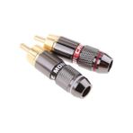 Tabaş Rca Erkek Konnektör 6.5 mm Kablo Bağlama Adaptörü Altın Kaplamalı Erkek Fiş Ses Video Kablo Konnektörü Lehimsiz Adaptör 2 Adet Bakır Rca Fono Erkek Fiş Konnektörü Ses Adaptörü Ses Fiş Terminali Av