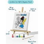 Tabdiko Annemizin Günü Temalı Eğitici Boyama Tuvali – Şövaleli Set 20X20 cm - Standart - Çok Renkli