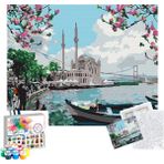 Tabdiko Sayılarla Boyama Seti Ortaköy Camii 40x50 cm Tuval Şasesine Gerili Hobi Seti