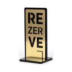 Tabela Masa Rezerve Yazısı - Altın Sarı