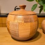 Tabia 🌰🌳🍯 El Yapımı Meşe, Ceviz & Dut Ağacından Ahşap Şekerlik - 1 Adet