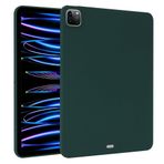Tablet Kılıfı iPad Air 3 2019 10,5 inç ile Uyumlu Yumuşak TPU İnce Darbeye Dayanıklı Koruyucu Kılıf, Slim Fit Hafif Akıllı Kapak (Koyu Yeşil)