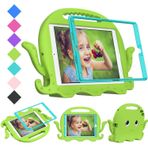 Tablet Kılıfları Kids Case IPad 10.2 "(2021/2019) ile uyumlu tutucu tamponlu | Koruyucu Çocuk geçirmez Stand tablet kapağı EVA Shockproof Hafif Dropproof Tablet PC Kılıfı(Grass green)