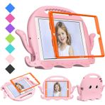 Tablet Kılıfları Kids Case IPad 10.2 "(2021/2019) ile uyumlu tutucu tamponlu | Koruyucu Çocuk geçirmez Stand tablet kapağı EVA Shockproof Hafif Dropproof Tablet PC Kılıfı(Pink)