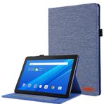 Tablet Kılıfları Lenovo M10 Plus 3. Nesil 10.6" TB-125F/128F (2022) ile uyumlu Kılıf, Flip Fold Stand Kılıf Koruyucu Kumaş Baskı Kapak Otomatik Uyandırma ve Kart Yuvaları ile Uyku Tablet PC Kılıfı(Blu