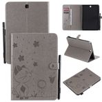 Tablet Kılıfları Samsung Galaxy Tab ile uyumlu 9.7 İnç (SM-P550 SM-T550 SM-T555) Tablet Kılıfı Manyetik Toka Flip Cover Katlanır Stand Kılıfı Darbeye Dayanıklı Dayanıklı Kılıf Tablet PC Kılıfı(Gray)