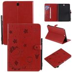 Tablet Kılıfları Samsung Galaxy Tab ile uyumlu 9.7 İnç (SM-P550 SM-T550 SM-T555) Tablet Kılıfı Manyetik Toka Flip Cover Katlanır Stand Kılıfı Darbeye Dayanıklı Dayanıklı Kılıf Tablet PC Kılıfı(Rosso)