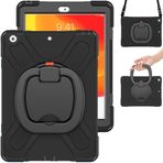 Tablet PC Çantaları Kılıflar Kollar IPad 10.2 Case 2020/2019 (iPad 8/7. Nesil Kılıf) ile uyumlu tablet kapağı, katlanır saplı stant ile ağır hizmet tipi şok geçirmez koruyucu kasa, dönen kickstand, o