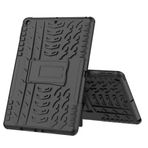 Tablet PC Çantaları Kılıflar Kollar İPad Pro 10.2 2019 Lastik Dokusu Şok geçirmezle uyumlu tablet kapağı TPU+PC Katlanır saplı koruyucu kasa(Noir)