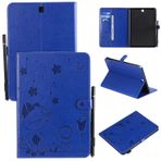 Tablet PC Çantaları Kılıflar Kollar Samsung Galaxy Tab ile uyumlu 9.7 İnç (SM-P550 SM-T550 SM-T555) Tablet Kılıfı Manyetik Toka Flip Cover Katlanır Stand Kılıfı Darbeye Dayanıklı Dayanıklı Kılıf(Blu)
