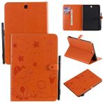Tablet PC Çantaları Kılıflar Kollar Samsung Galaxy Tab ile uyumlu 9.7 İnç (SM-P550 SM-T550 SM-T555) Tablet Kılıfı Manyetik Toka Flip Cover Katlanır Stand Kılıfı Darbeye Dayanıklı Dayanıklı Kılıf(Orang