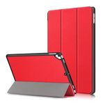 Tablet PC iPad 10.2" (2021/2020/2019 Model, 9/8/7 Nesil) / iPad Air 10.5 2019 / iPad Pro 10.5 2017 Flip Stand Manyetik Cüzdan Kılıfı CYKST (Kırmızı) ile uyumlu/Yedek