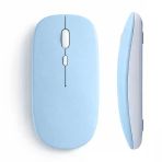 Tablet Ve Telefon İçin Bluetooth Mouse İos Android Uyumlu Şarjlı Batarya Usb Dongle Ve Kablo Dahil Mavi
