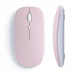 Tablet Ve Telefon İçin Bluetooth Mouse İos Android Uyumlu Şarjlı Batarya Usb Dongle Ve Kablo Dahil Pembe