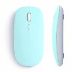 Tablet Ve Telefon İçin Bluetooth Mouse İos Android Uyumlu Şarjlı Batarya Usb Dongle Ve Kablo Dahil Turkuaz