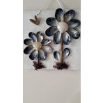Tablo Çiçek Deniz Kabuğu Motifli Hediyelik Dekoratif Süsleme