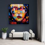 Tablo Life Femme Yağlı Boya Dokulu Tablo 100X100 Gümüş Çerçeveli