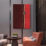 Tablo Life Tablolife Kırmızı Boncuk - Yağlı Boya Dokulu Tablo 100x150 Cm Çerçeve - Siyah