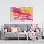 Tablo Life Tablolife Nebula - Yağlı Boya Dokulu Tablo 75x100 Çerçeve - Siyah