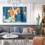Tablo Life Tablolife Profondo - Yağlı Boya Dokulu Tablo 90x120 Çerçeve - Siyah