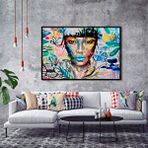 Tablo Life Tablolife Riot Of Colors - Yağlı Boya Dokulu Tablo 90x120 Çerçeve - Gümüş