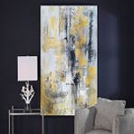 Tablo Life Tablolife Soyut Pastel - Yağlı Boya Dokulu Tablo 60x90 Çerçeve - Gümüş