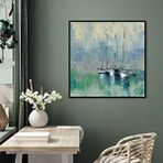 Tablo Life Windjammer Yağlı Boya Dokulu Tablo Siyah Çerçeve