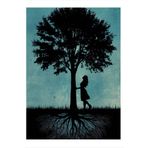 tablo mega Ağaç Ve Kadın Hediyelik Ahşap Tablo, 25cm x 35cm
