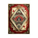 tablo mega İskambil Kağıtları Model Ahşap Tablo, 35cm x 50cm