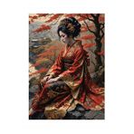 tablo mega Japon Kadın Hediyelik Ahşap Tablo, 50cm x 70cm