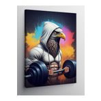 Tablo Mega Kanvas Tablo Ağırlık Kaldıran Kartal 70 X 100 Cnvsdkey-129306-70-100