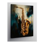 Tablo Mega Kanvas Tablo Altın Saksafon 100 X 140 Cnvsdkey-129028-100-140