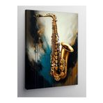 Tablo Mega Kanvas Tablo Altın Saksafon 100 X 140 Cnvsdkey-129165-100-140