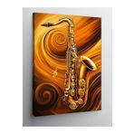 Tablo Mega Kanvas Tablo Altın Saksafon 70 X 100 Cnvsdkey-125853-70-100