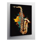 Tablo Mega Kanvas Tablo Altın Saksafon 70 X 100 Cnvsdkey-128742-70-100