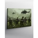 Tablo Mega Kanvas Tablo Askeri Helikopter Ve Birlikler YTCNVS506707, 50 x 70