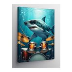 Tablo Mega Kanvas Tablo Bateride Köpekbalığı 50 X 70 Cnvsdkey-128061-50-70