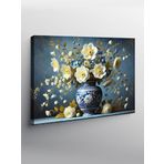 Tablo Mega Kanvas Tablo Beyaz Çiçek Vazosu YTCNVS502128, 100 x 140