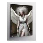 Tablo Mega Kanvas Tablo Beyaz Elbiseli Melek 70 X 100 Cnvsdkey-124178-70-100