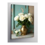 Tablo Mega Kanvas Tablo Beyaz Vazoda Güller 70 X 100 Cnvsdkey-129796-70-100