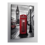 Tablo Mega Kanvas Tablo Big Ben Ve Kırmızı Telefon Kulübesi 100 X 140 Cnvsdkey-115998-100-140
