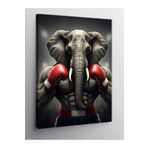 Tablo Mega Kanvas Tablo Boks Eldiveni Takmış Fil 70 X 100 Cnvsdkey-128272-70-100